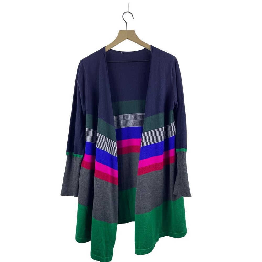 Anthropologie Lili's Closet Junie Women's Medium Striped Knit Drapey Cardigan